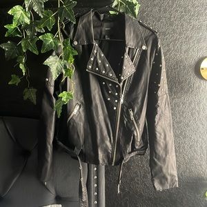 Studded motto jacket